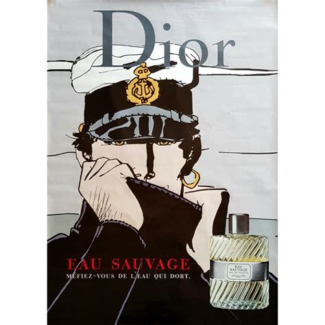 Hugo Pratt. Dior, Eau sauvage, Corto Maltese. 2001.